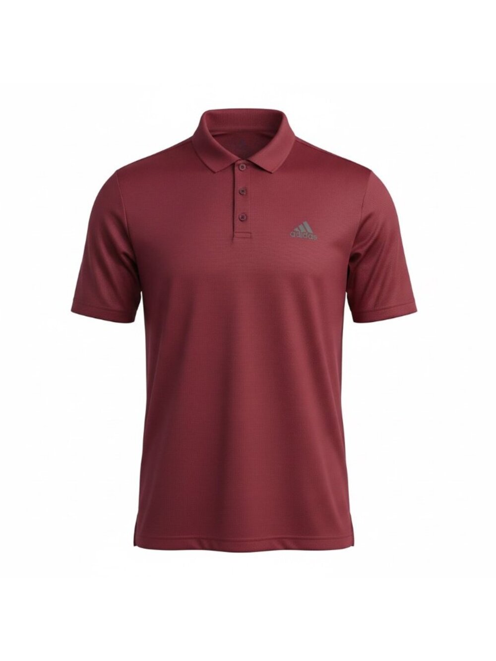 Adidas Mens Red Polyester Polo Shirt  Short Sleeve Classic Fit Style Size XL